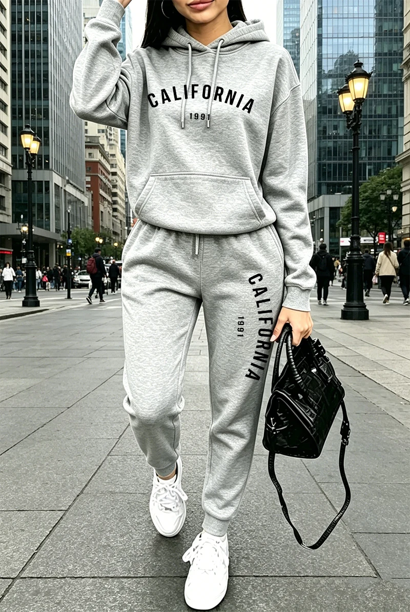 Winter Clothing For Women - Vendas Quentes: Conjunto de Moletom Feminino