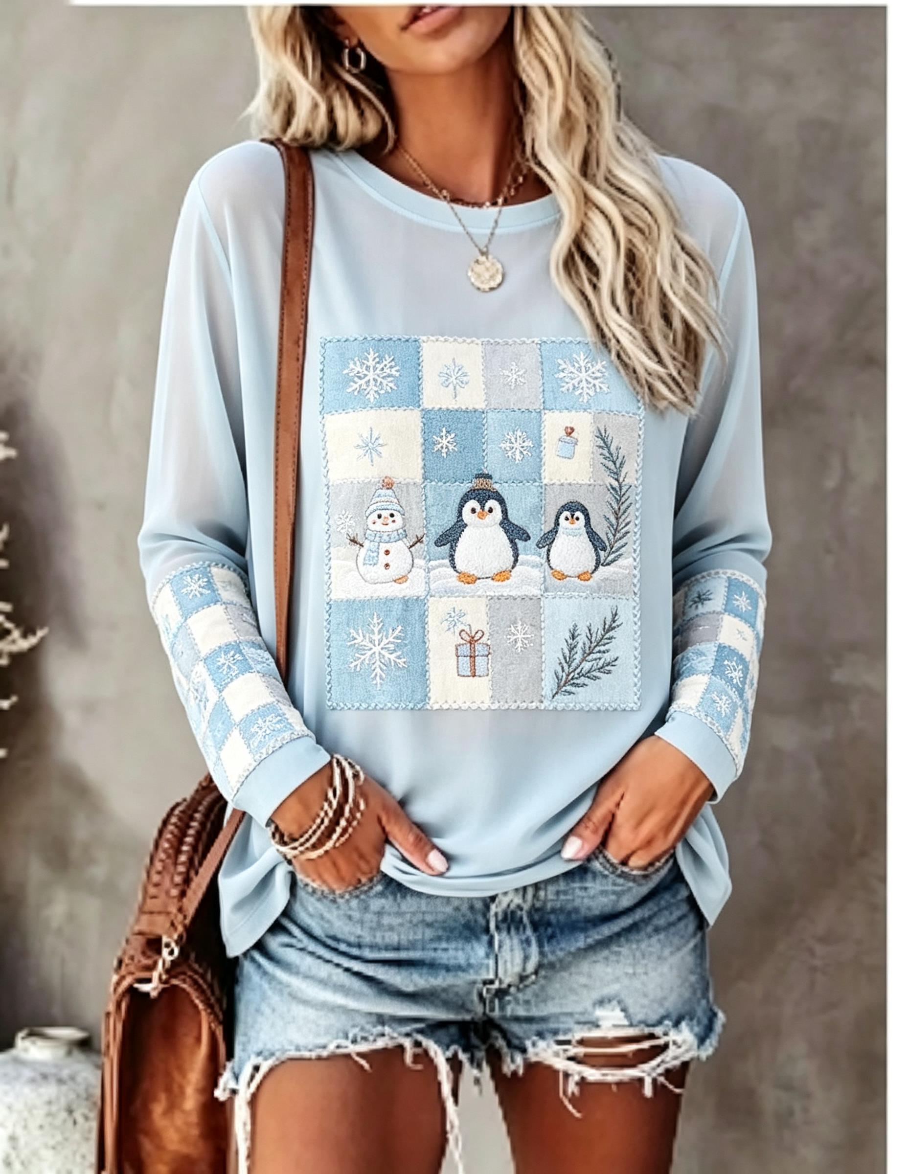 Winter Clothing For Women - Camiseta de manga comprida para mulher,