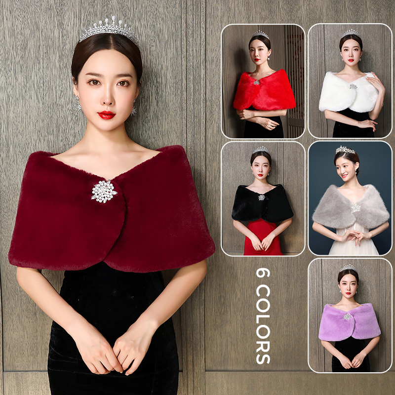 Winter Clothing Pk - Mulheres nupcial xale capa de casamento