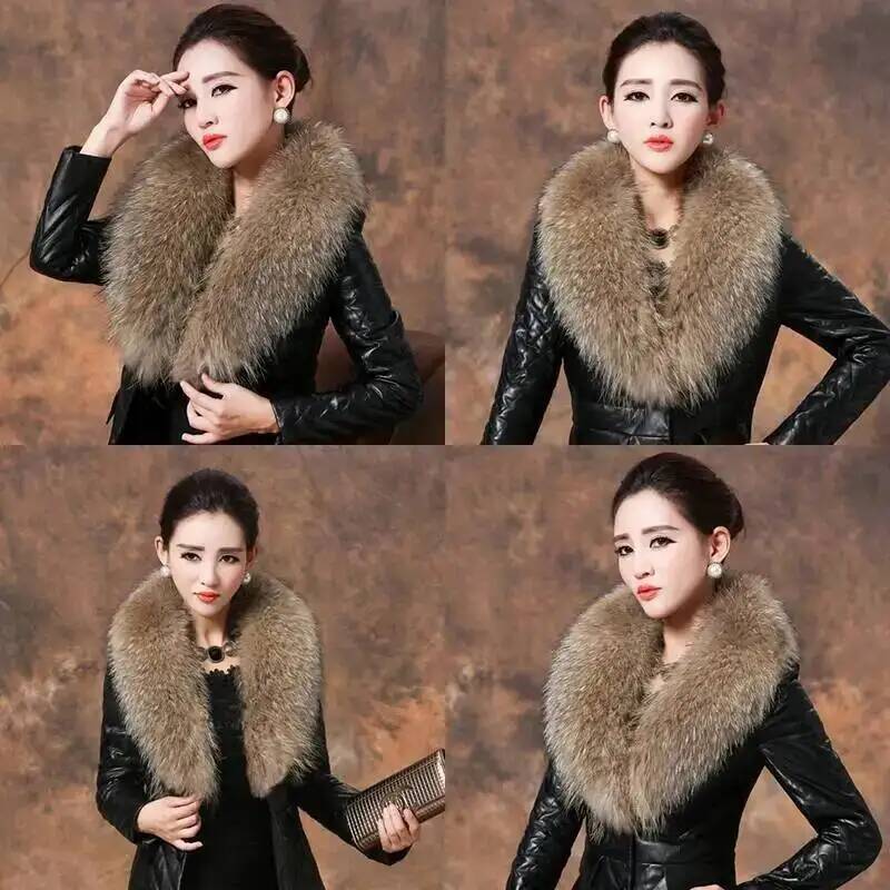 Gola de pele de guaxinim natur - Winter Clothing Pk avaliação e preço