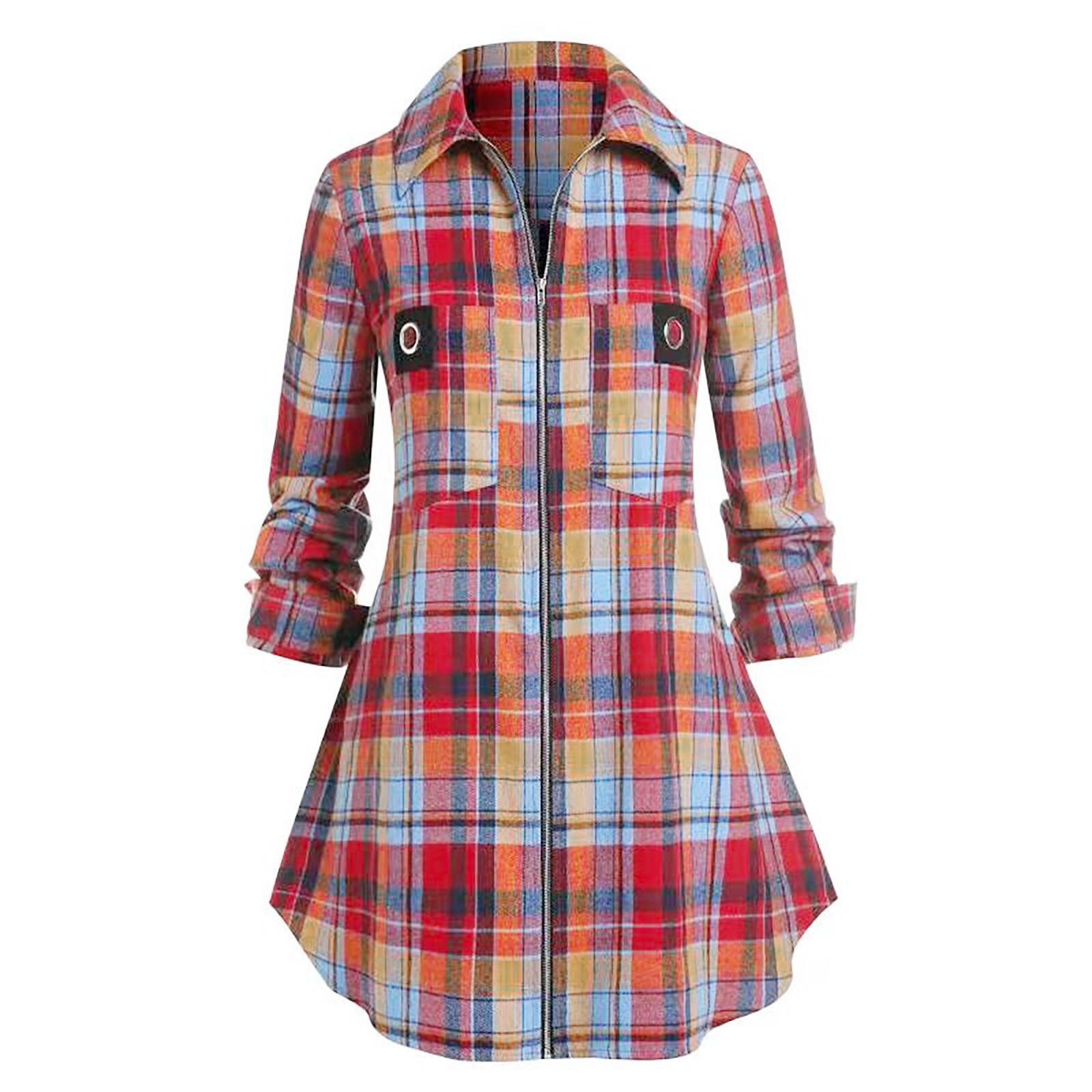 Vestido camisa de manga compri - Winter Clothing For Women avaliação e preço