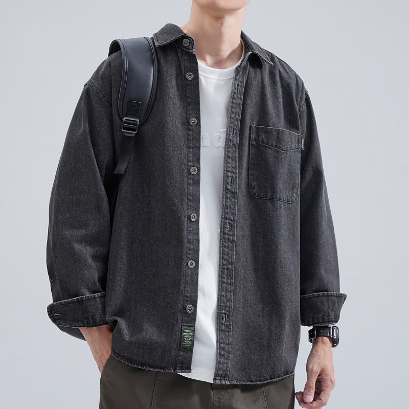 Camisa jeans masculina manga l - Winter Clothing Pk avaliação e preço