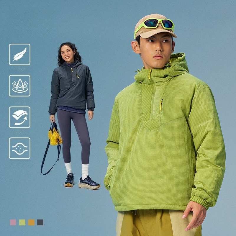 Casaco com capuz e meio zíper, - Winter Clothing Hiking avaliação e preço