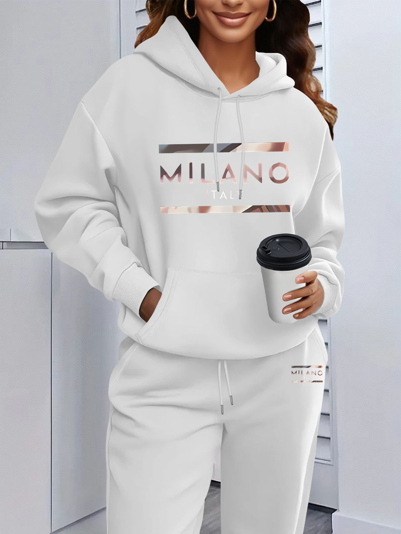 Conjunto de Moletom Feminino c - Winter Clothing For Women avaliação e preço
