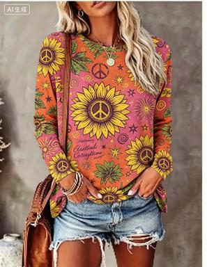 Camiseta Feminina de Manga Lon - Winter Clothing For Women avaliação e preço