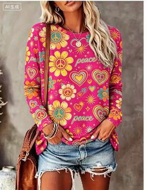 Camiseta Feminina de Manga Lon - Winter Clothing For Women avaliação e preço
