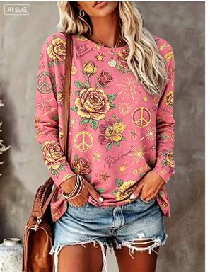 Camiseta Feminina de Manga Lon - Winter Clothing For Women avaliação e preço