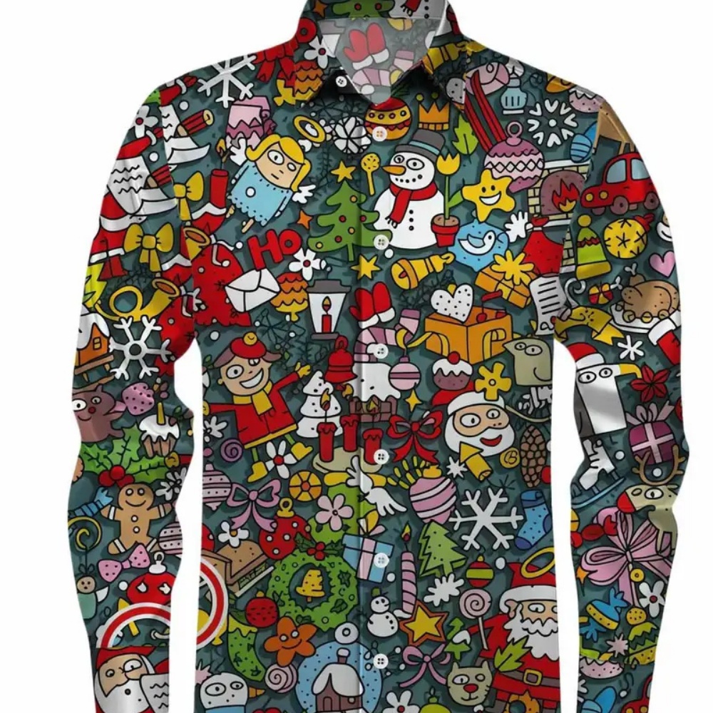 Camisa masculina de manga comp - Winter Clothing Gift Ideas avaliação e preço