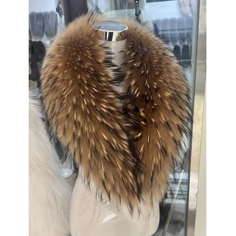 Gola de pele de guaxinim femin - Winter Clothing Pk avaliação e preço