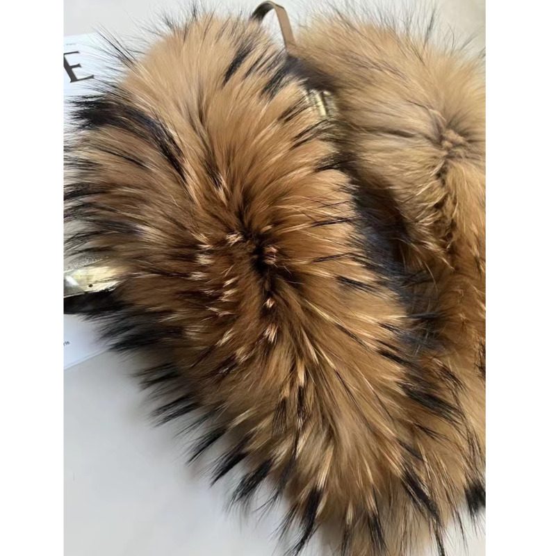 Gola de pele de guaxinim femin - Winter Clothing Pk avaliação e preço